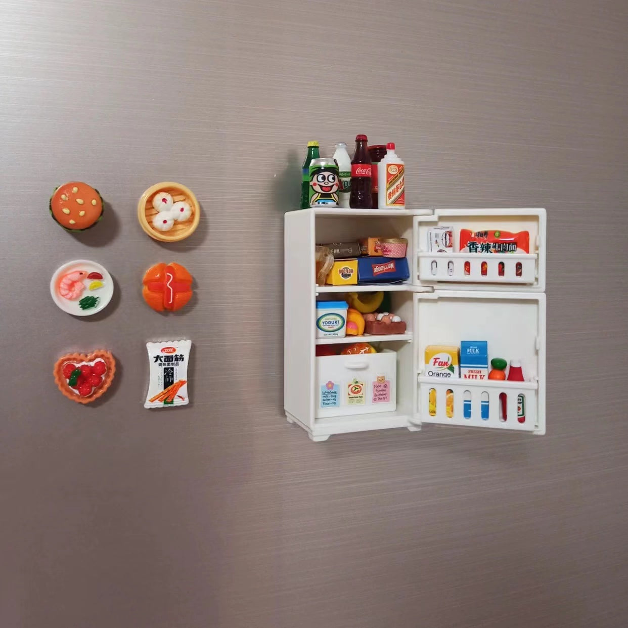 Miniature fridge magnet replicas