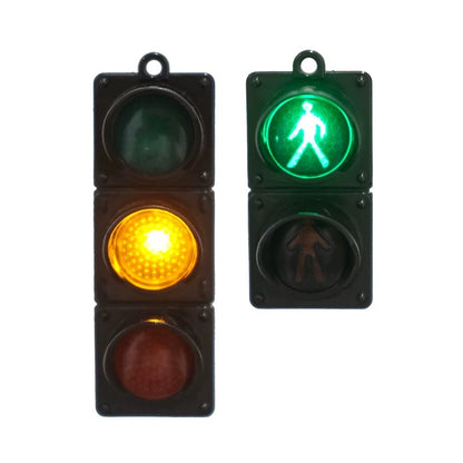 Flashing color-changing traffic light