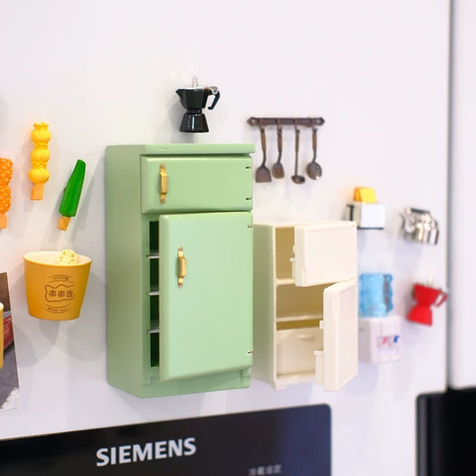 Vintage mini fridge magnets of water dispensers, toasters, moka pots, and more